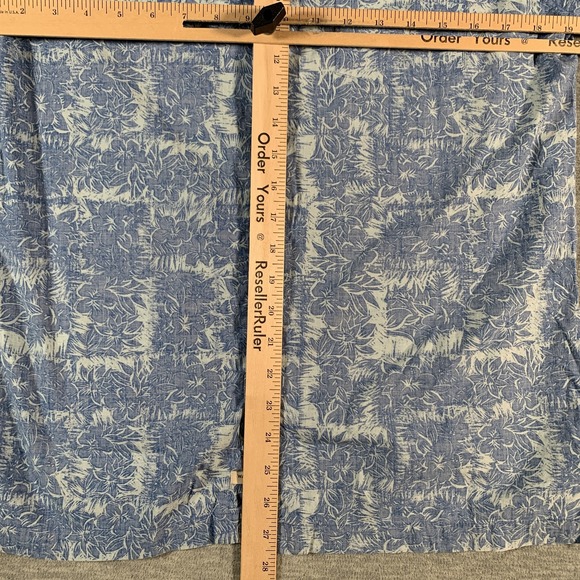 Quiksilver Waterman Shirt Mens Small Blue White Floral Hawaiian Button Up Casual - Picture 8 of 11